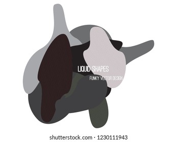 Colorful abstract modern elements. Dynamical colored forms and lines. Gradient abstract banners with flowing liquid shapes. Template for the design of a logo, presentation. Vector. Plastic elements