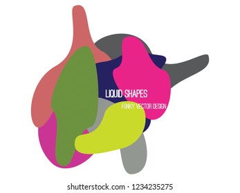 Colorful abstract modern elements. Dynamical colored forms and lines. Gradient abstract banners with flowing liquid shapes. Template for the design of a logo, presentation. Vector. Plastic elements
