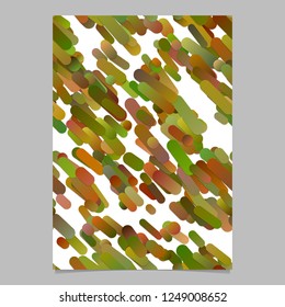 Colorful abstract modern gradient diagonal rounded stripe pattern brochure background template design