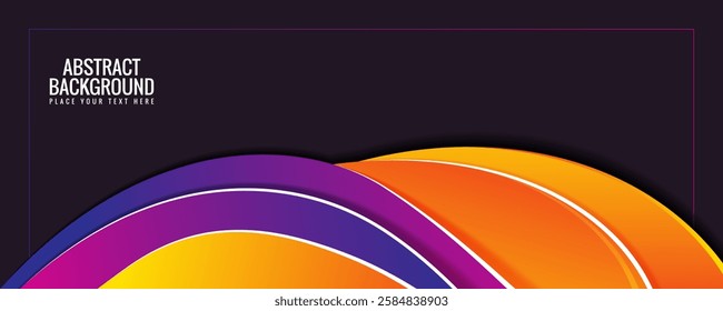 Colorful abstract modern wave background