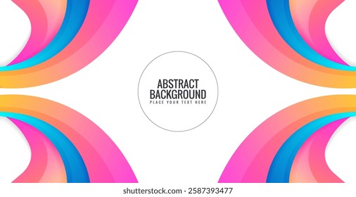 Colorful abstract modern wave background