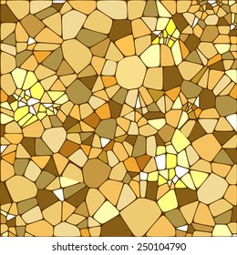 Colorful abstract mosaic background in gold tones, vector illustration