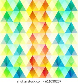 Colorful abstract mosaic background with triangular crystal shapes in geometric style vector illustration