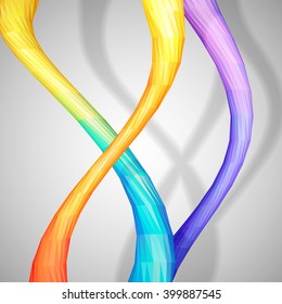 Colorful abstract  mosaic elements on white background, vector eps 10 illustration