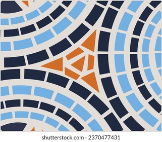 Colorful abstract mosaic seamless pattern.Vector crack stone marble background. Endless rock concrete texture.Ceramic tile Terrazzo floor print.
