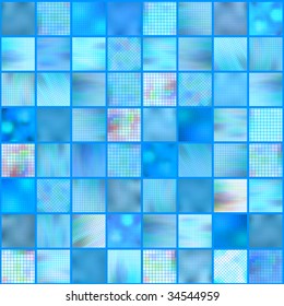 colorful abstract mosaic tiles, vector without gradient