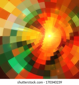 Colorful abstract mosaic vector mottled background
