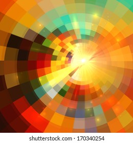 Colorful abstract mosaic vector mottled background