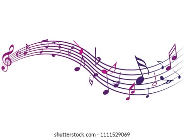 Colorful Abstract Music Notes On Rainbow Stock Vector (Royalty Free ...