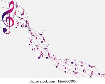 Colorful Abstract Music Notes On Rainbow Stock Vector (Royalty Free ...