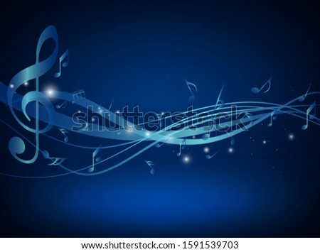 Colorful Abstract music notes on white background. colorful G-clef and music notes isolated vector illustration Can be adapt to Brochure, Annual Report, Magazine, Poster, music background.