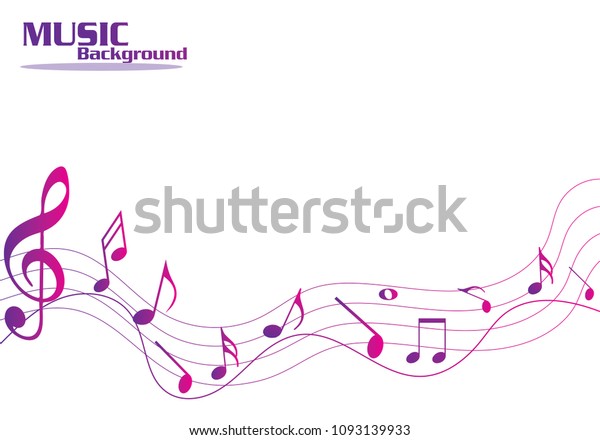 Colorful Abstract music notes on rainbow line\
wave background. colorful G-clef and music notes isolated vector\
illustration Can be adapt to Brochure, Annual Report, Magazine,\
Poster, music\
background.