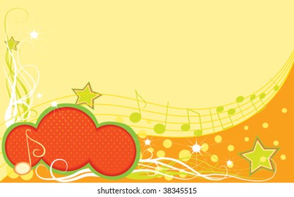Colorful Abstract Musical Background vector
