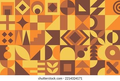 Colorful Abstract NEO Geometric Backgrounds. Geometric Seamless Pattern in NEO GEO Design Style. Retro Graphics Vector Illustration.