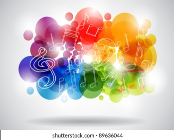 colorful abstract notes. vector illustration