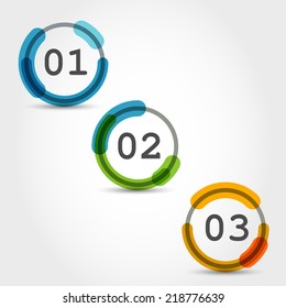colorful abstract numbers. infographic concept.