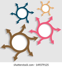 colorful abstract object with arrows