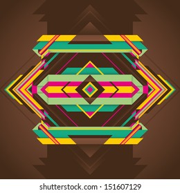Objeto abstracto colorido. Ilustración vectorial.