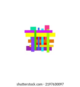 colorful abstract object vector template