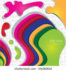 Colorful abstract on green background,Vector