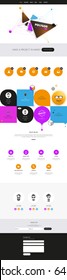 Colorful Abstract One Page Website with Abstract Header