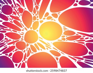 Colorful abstract organic pattern with glowing effect