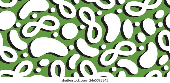 colorful abstract organic shape print seamless pattern illustration in retro style.Giraffe, dalmatians dog, skin texture pattern