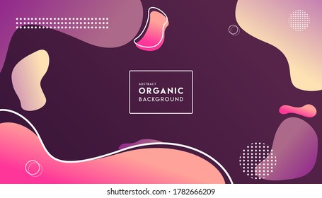Colorful Abstract Organic Shapes Background Banners