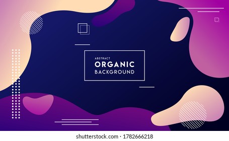 Colorful Abstract Organic Shapes Background Banners