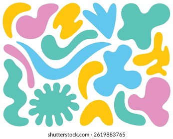 Colorful Abstract Organic Shapes – Liquid Fluid Elements for Modern Design.