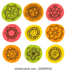 Colorful abstract ornament. Ethnic texture. Vector illustration