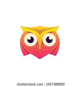 Colorful abstract Owl illustration design
