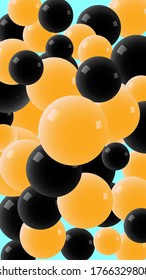 Colorful abstract paint background with spheres. Modern screen vector design for mobile app