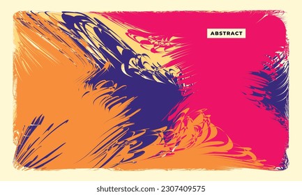Espacio de copia de fondo colorido de la plantilla de pintura abstracta. Diseño de fondo fluido para afiches, pancartas, página de inicio o cubierta