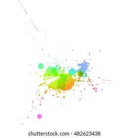 Colorful abstract paint splash vector background