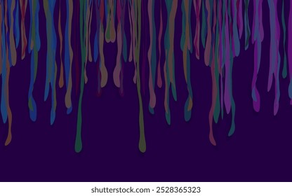 colorful abstract paint that melts against a deep purple background
