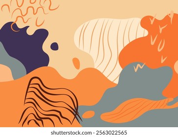 A colorful abstract painting with a lot of different shapes and lines. The painting has a lot of different colors and textures, and it looks like it's from a different world