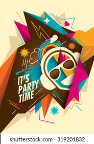 Colorful abstract party background. Vector illustration.