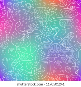 Colorful abstract pattern. 60s hippie psychedelic art. Gradient