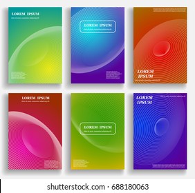 Colorful abstract pattern background with line texture for business brochure cover design with geometric halftone gradients