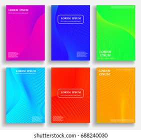 Colorful abstract pattern background with line texture for business brochure cover design with geometric halftone gradients