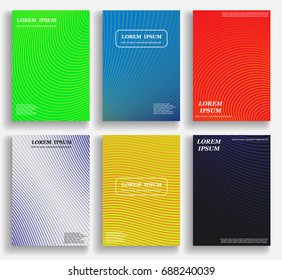 Colorful abstract pattern background with line texture for business brochure cover design with geometric halftone gradients