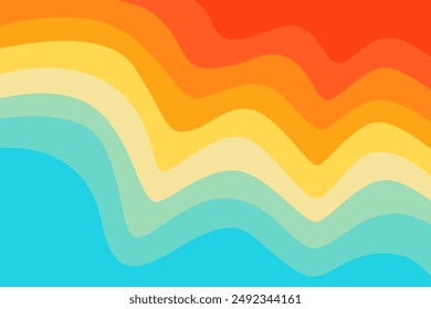 Bunte abstrakte Muster Hintergrund. Vorlage Sommer Meer Strand Konzept. Vektorillustration