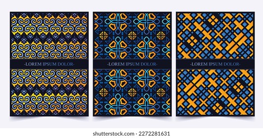 diseño colorido de la cubierta de patrones abstractos	
