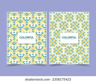 diseño colorido de la cubierta de patrones abstractos