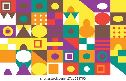 Diseño de patrón Abstractas colorido con Formas geométricas