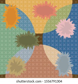Colorful abstract pattern design for scarf fabric, hijab fabric, kimono fabric, overweight.