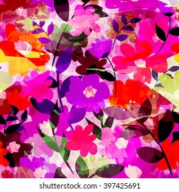 colorful abstract pattern with flowers
