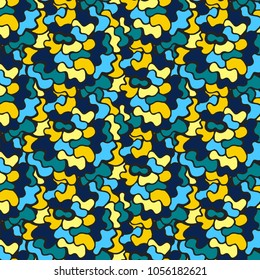 Colorful abstract pattern. Geometric background in blue yellow colors. Vector eps10