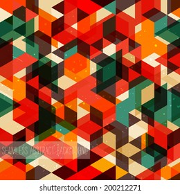 Colorful abstract pattern with geometric shapes. Seamless background. EPS 10 vector illustration. RGB.